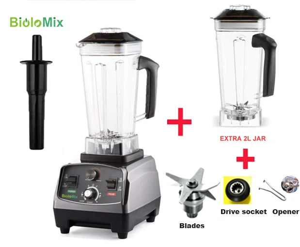 Biolomix Commercial Timer Blender With Tritan Mixing Jar
