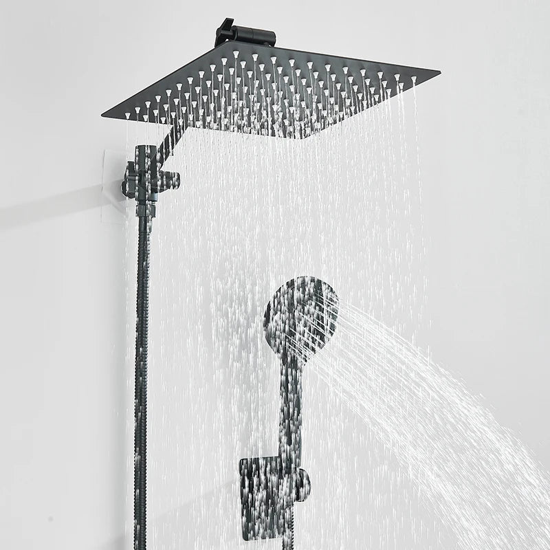 Square 304 Stainless Steel Hand Shower Fixed Support Kit