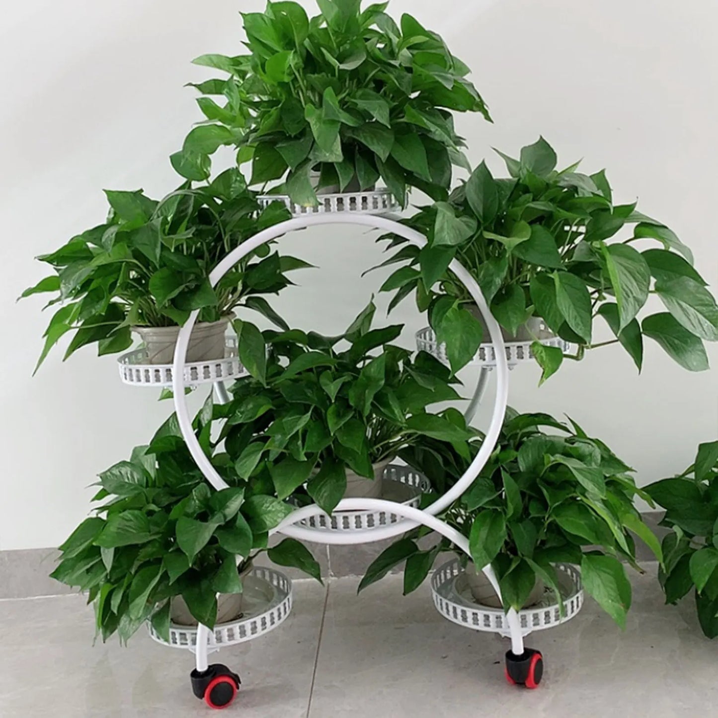 Iron 3 Tier Plant Stand For Indoor And Outdoor Utility