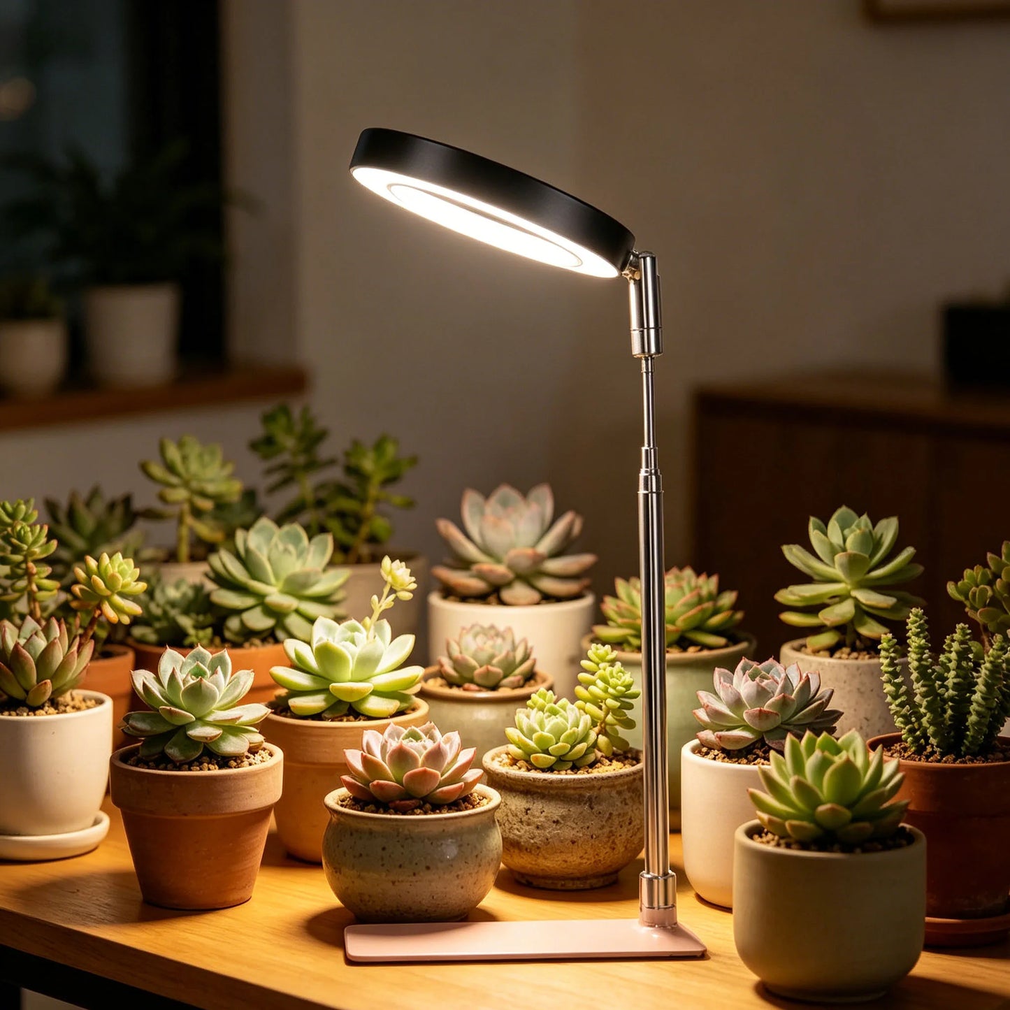 Indoor Full Spectrum LED Plant Growth Lights With Retractable Base