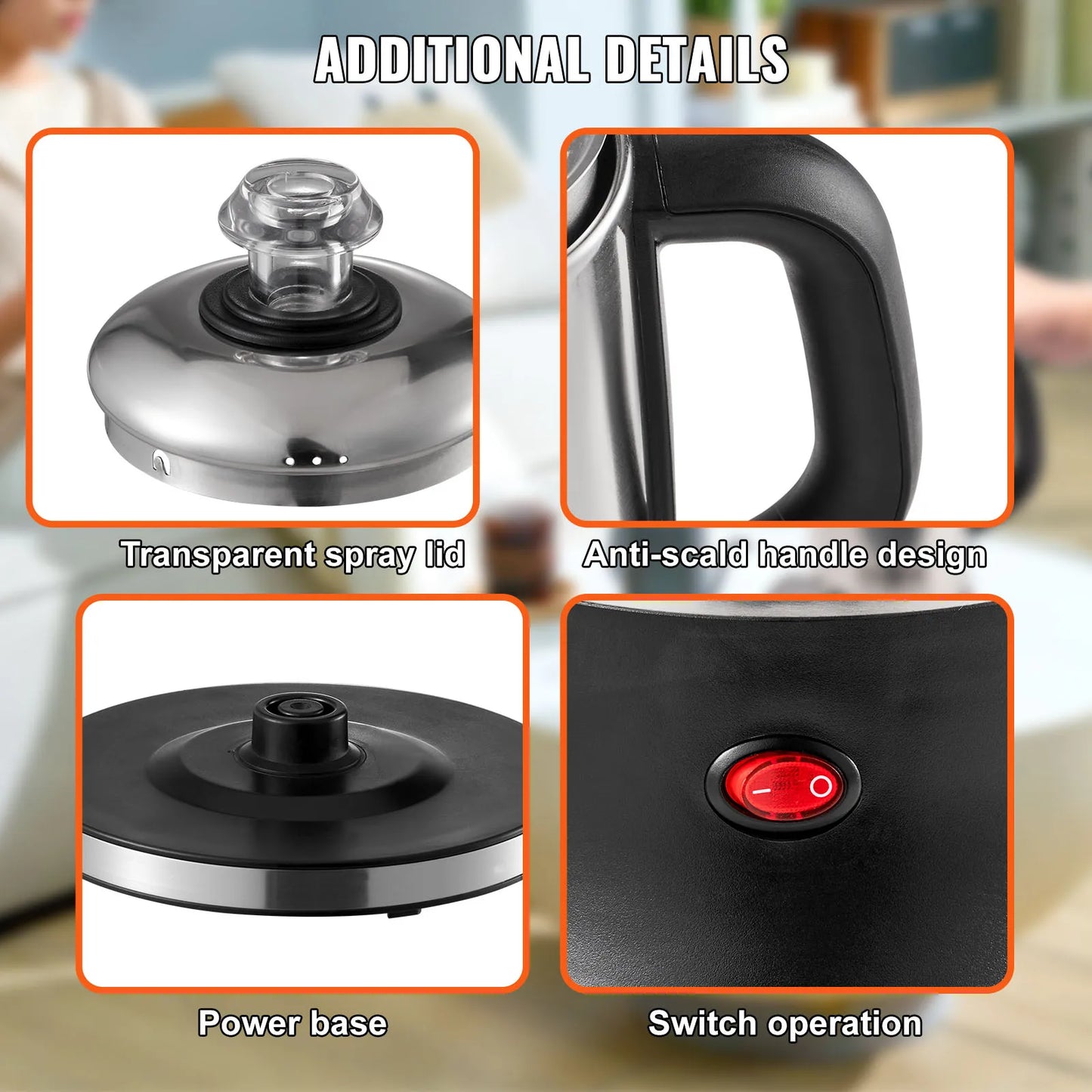 SucceBuy Electric Percolator Coffee Pot With Keep Warm Function