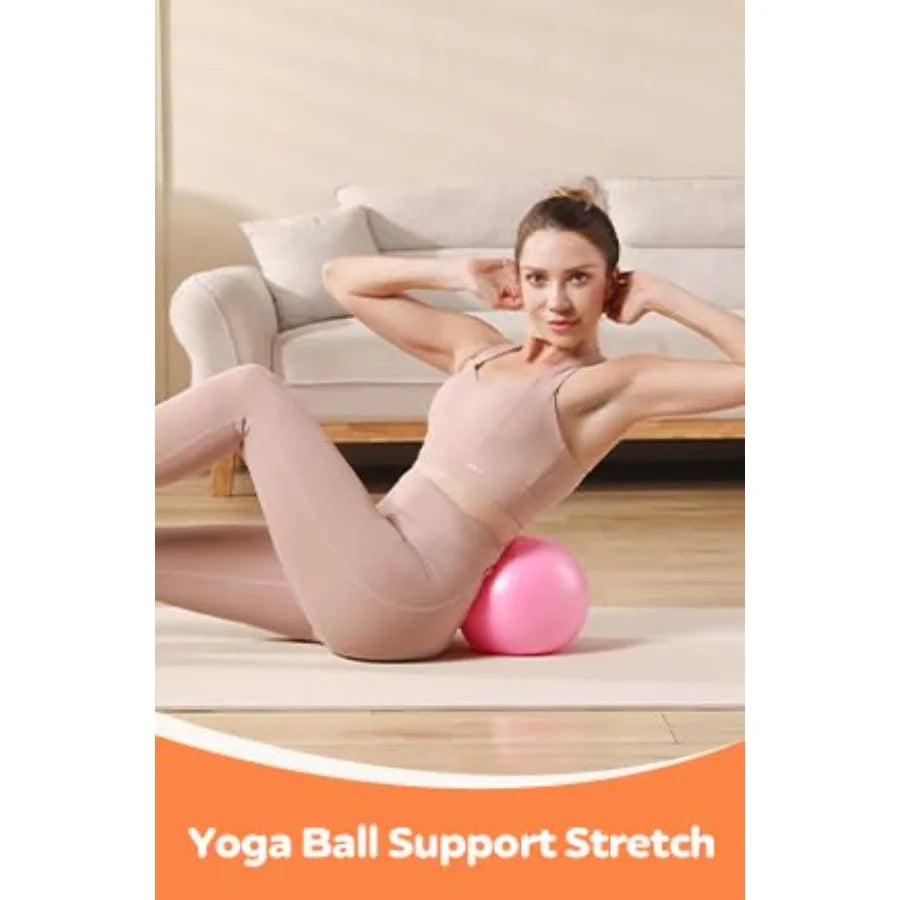 Pilates Kit 7 In 1 Anti Burst Mini Ball And Yoga Ring Set For Home Workouts