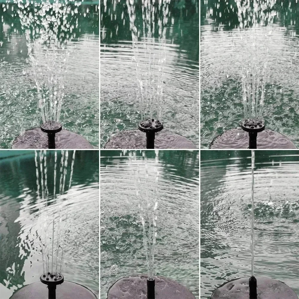 Floating Solar Fountain Pump With 4 Nozzles For Pond Decor