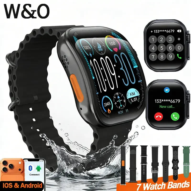 W&O Smartwatch IP67 Waterproof With 100 Sport Modes And Alerts