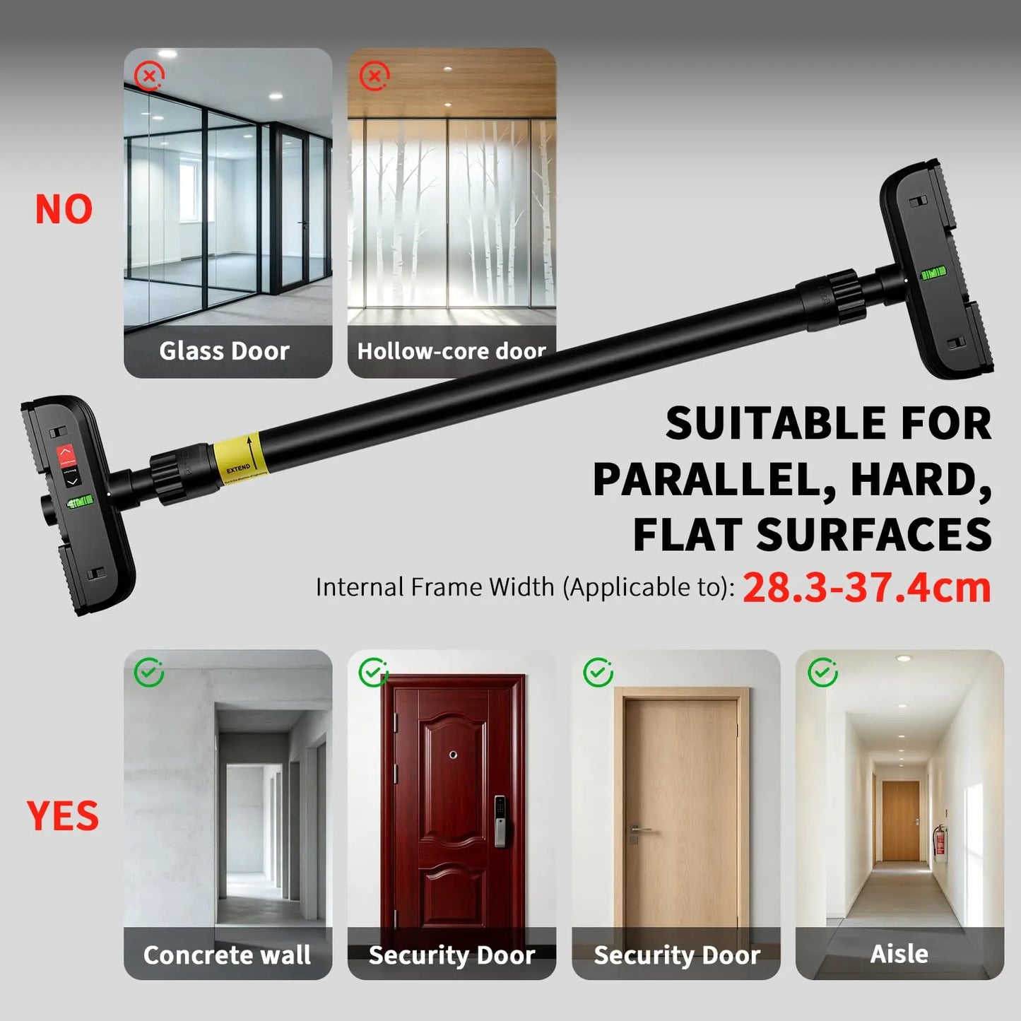 HiMISS Doorway Pull Up Bar 440 Lbs, Anti Slip Pads