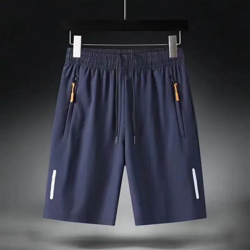 Summer Ice Silk Running Shorts For Men Quick Dry Breathable
