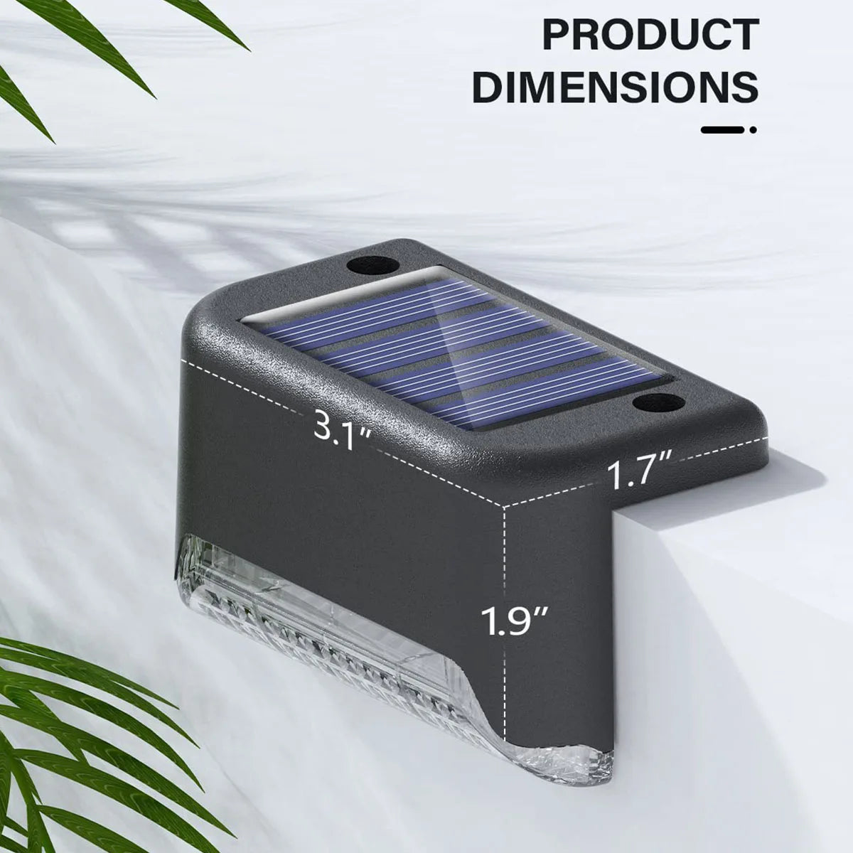 Solar Deck Lights Outdoor Waterproof Step Lights LED 4 Pack