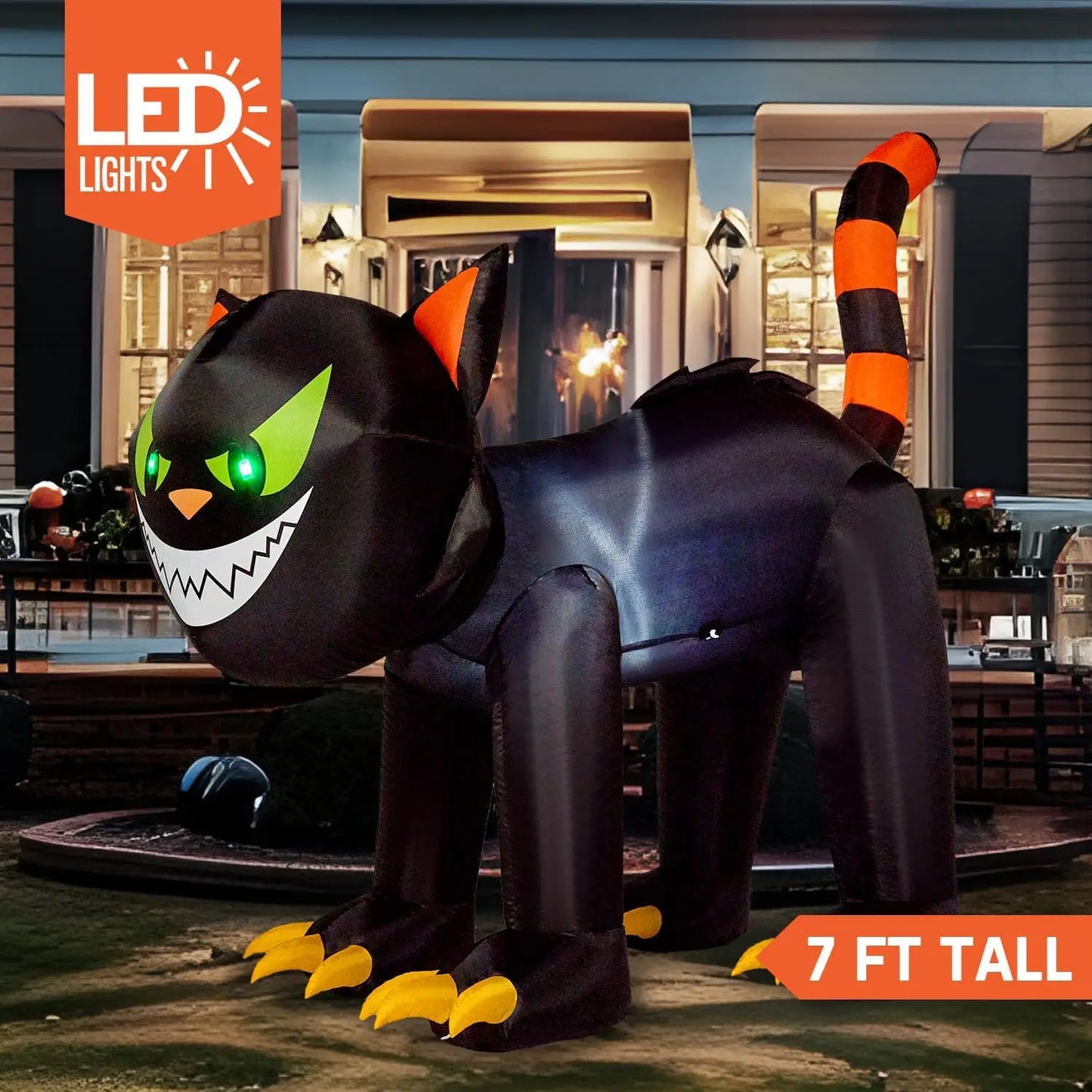 Joyfy Halloween Inflatable Outdoor Cat Decoration With Led Lights