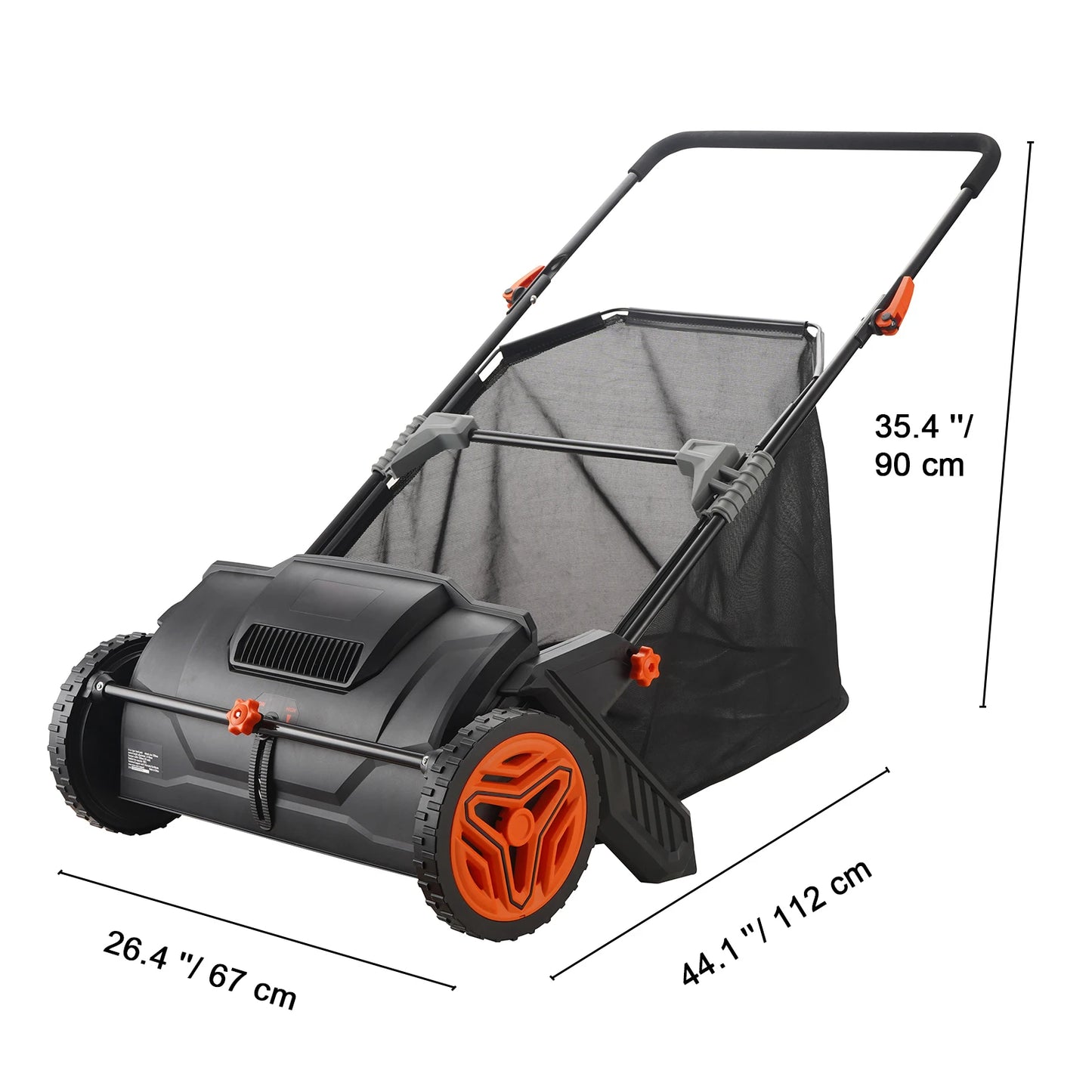 SucceBuy Tow Behind Lawn Sweeper Large Capacity Leaf And Grass Collector