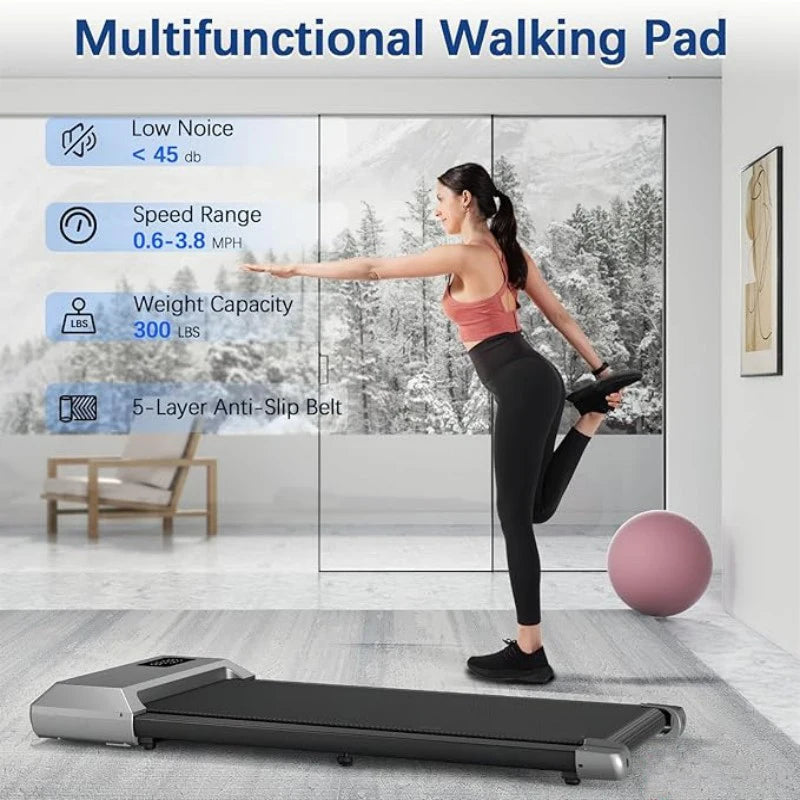 Superun 2In1 Home Treadmill 2.5HP Walking Running Fitness Machine