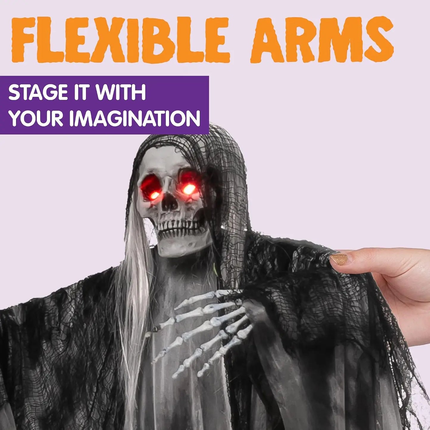 Joyfy Animated Hanging Grim Reaper Halloween Decorations