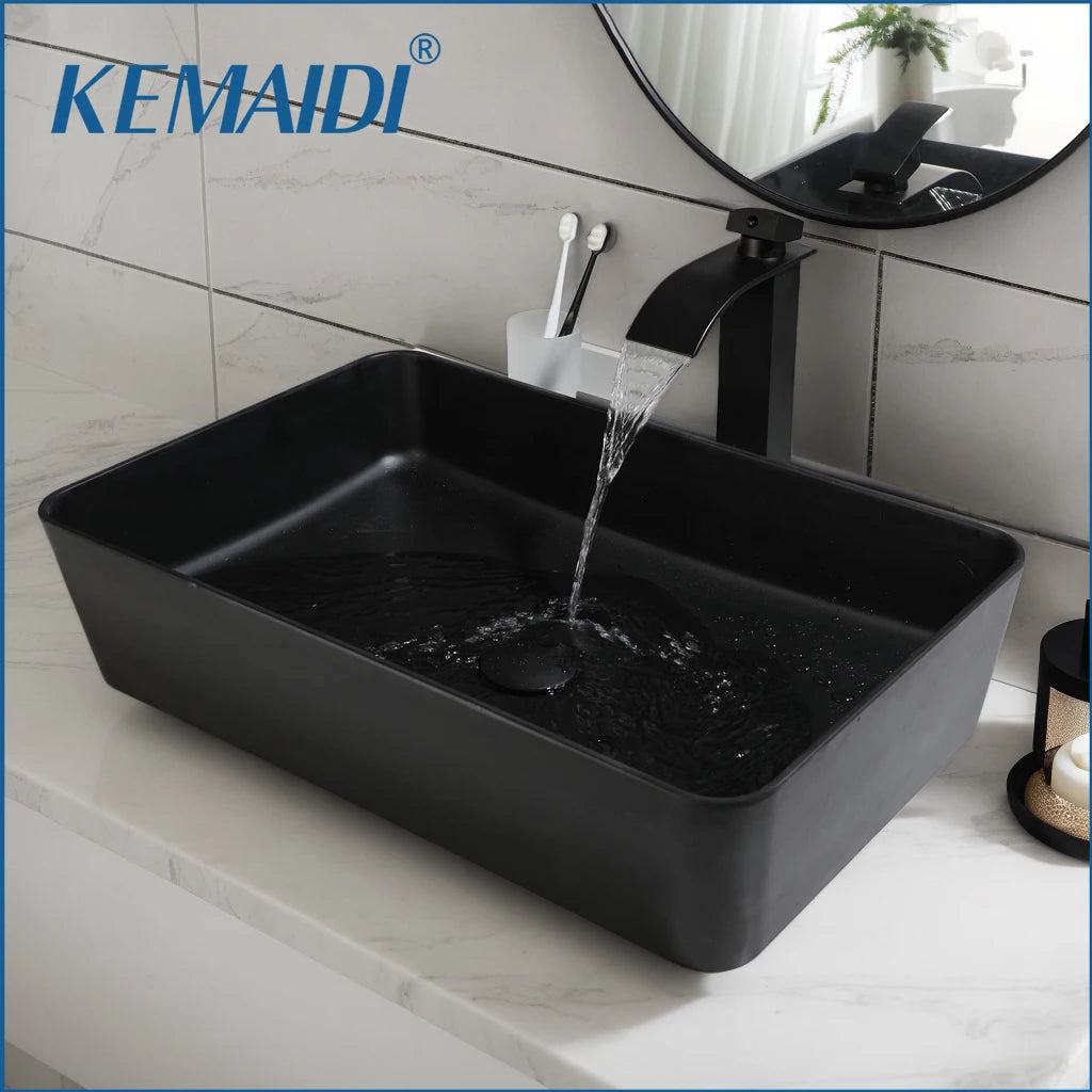 Mekkhalo Contemporary Acrylic Oval Vessel Sink For Bathroom Countertop