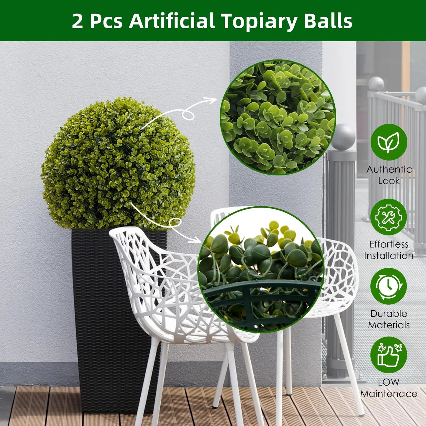Studyset Artificial Topiary Cedar Balls Outdoor Garden Wedding Home Decor