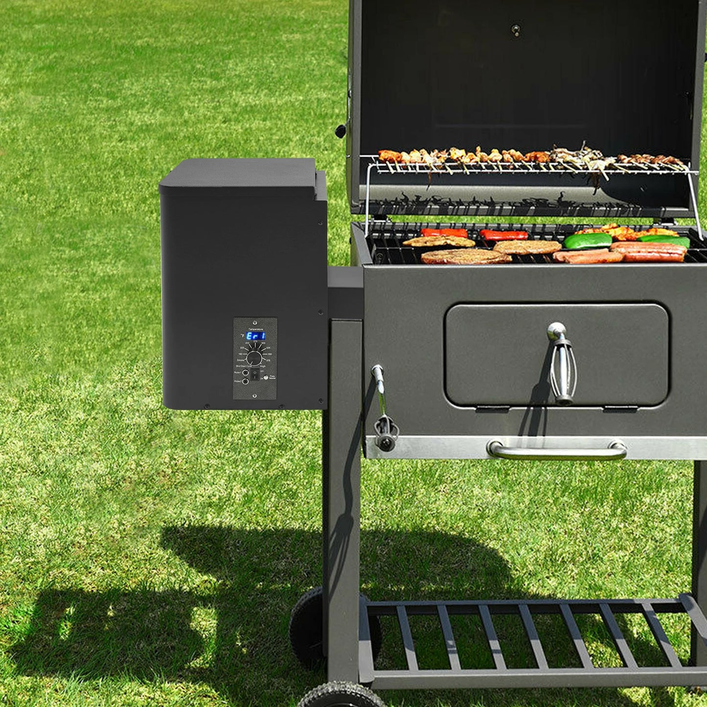Pellet Smoker Hopper Assembly Kit With Temperature Control