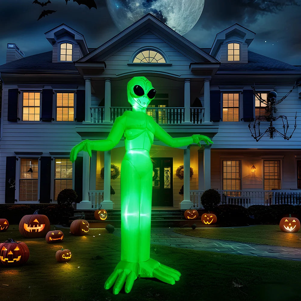Joyfy Halloween Inflatable Alien Decoration With Built In Led Lights