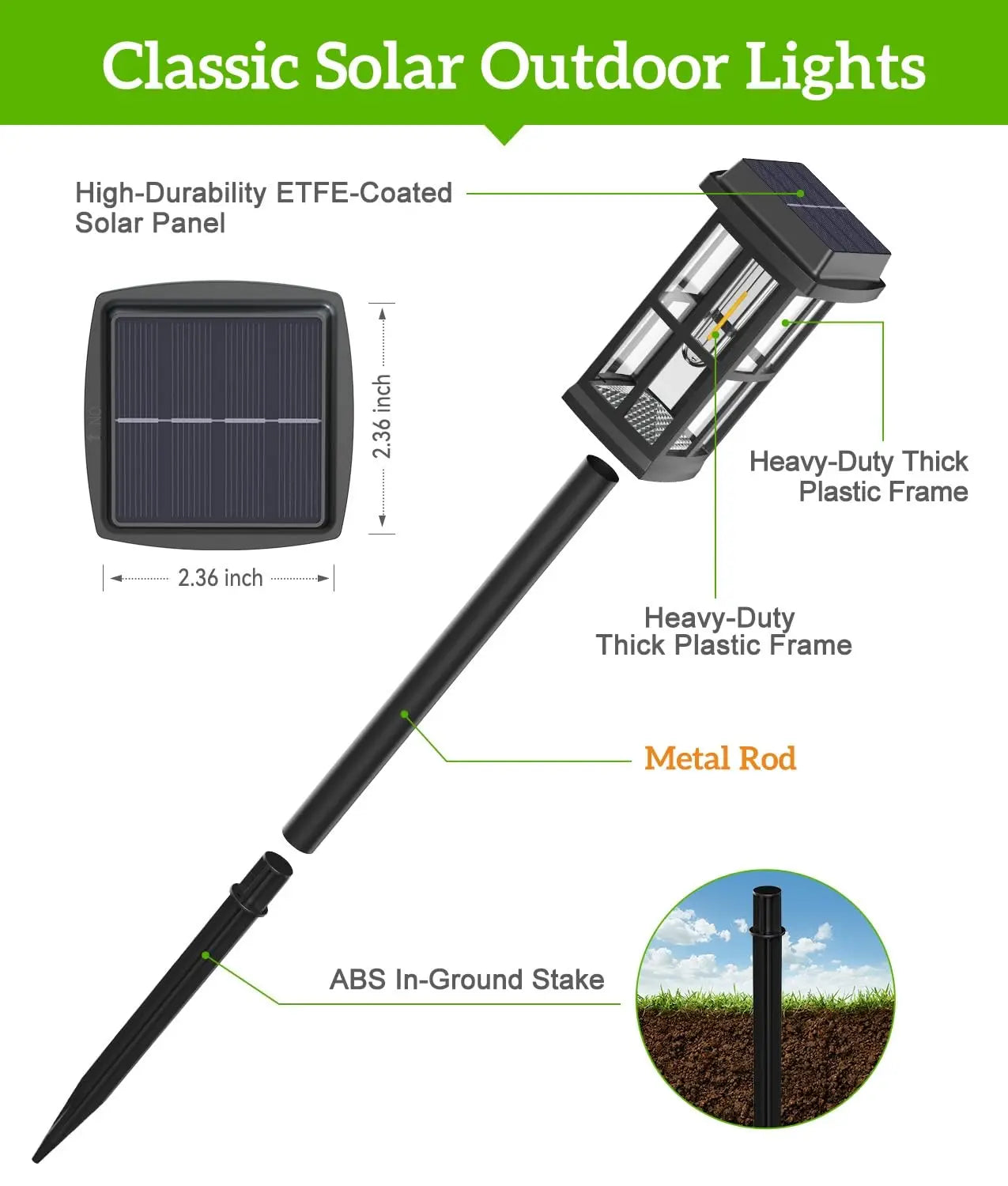 Solar Powered Pathway Lights 8 Pack IP65 Outdoor Landscape Lamps