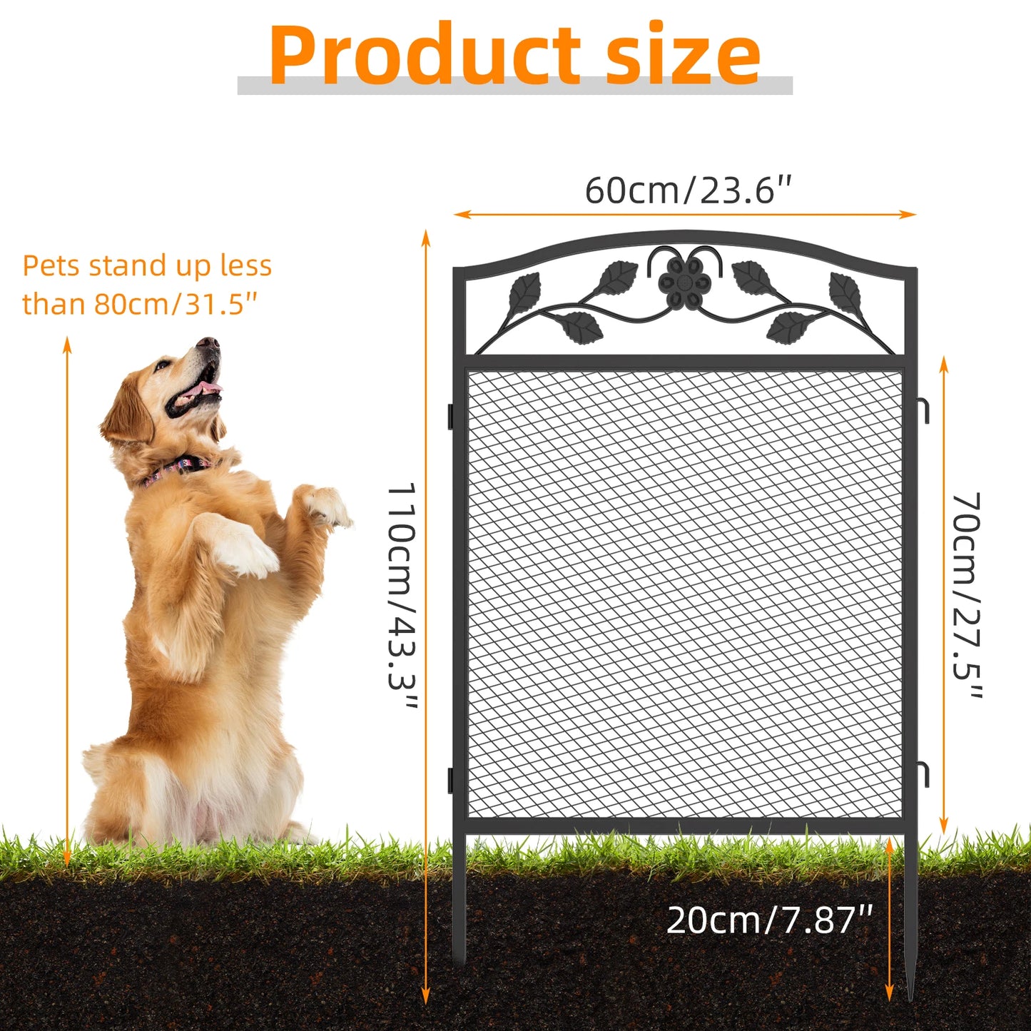 Wrought Iron Lawn Edging Border Outdoor Trellis Barrier