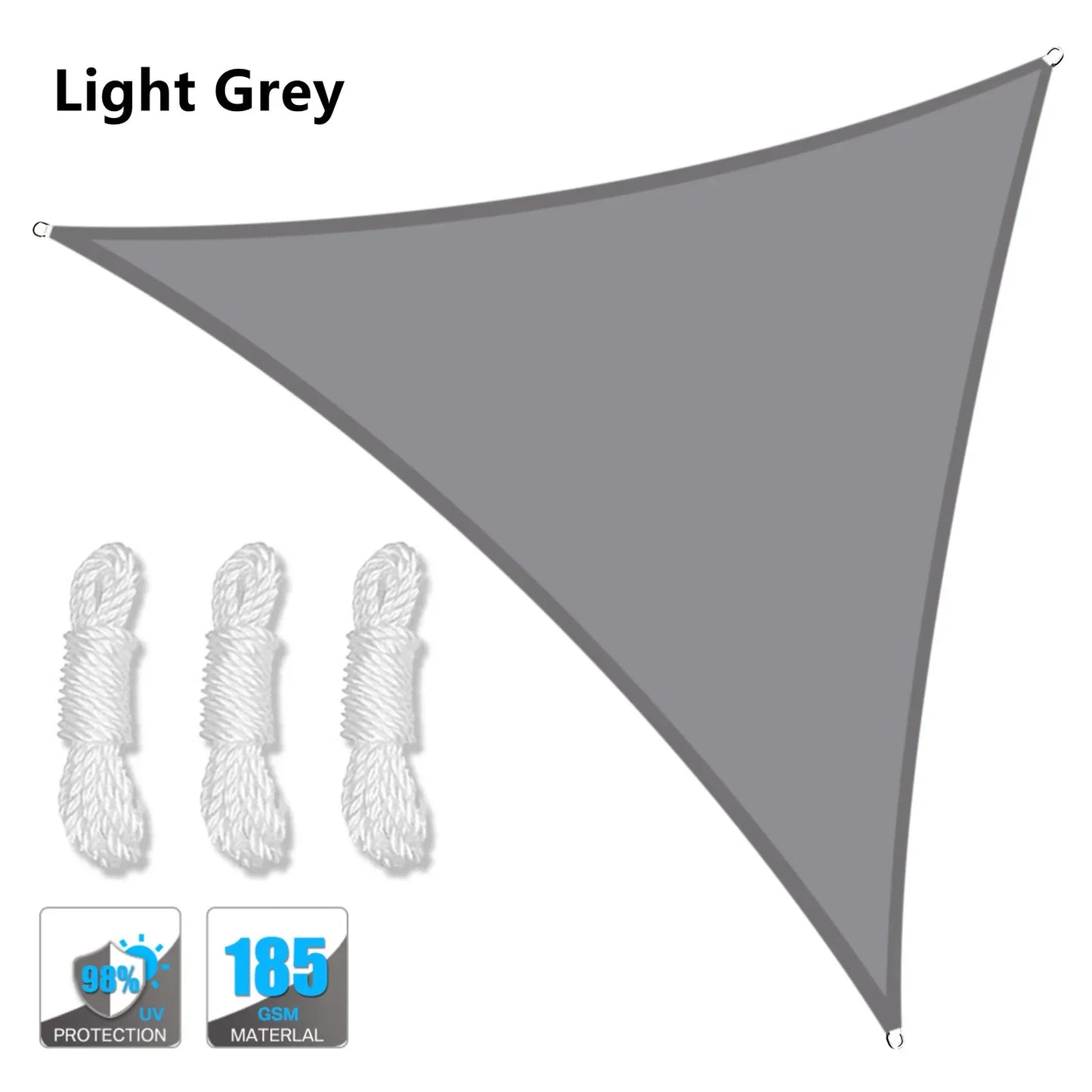 Waterproof Sun Shelter Triangle Shade Sail Canopy for Outdoor Patio