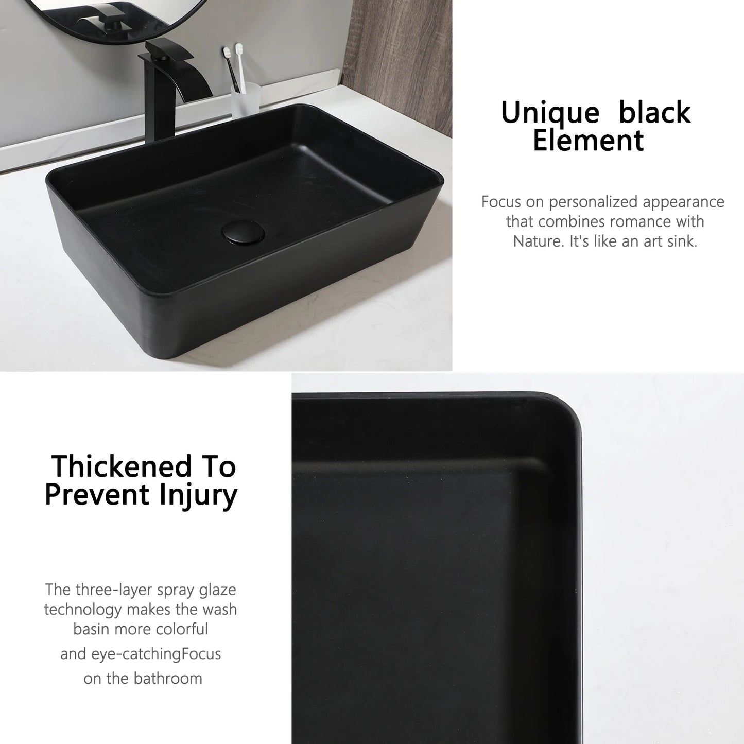 Mekkhalo Contemporary Acrylic Oval Vessel Sink For Bathroom Countertop