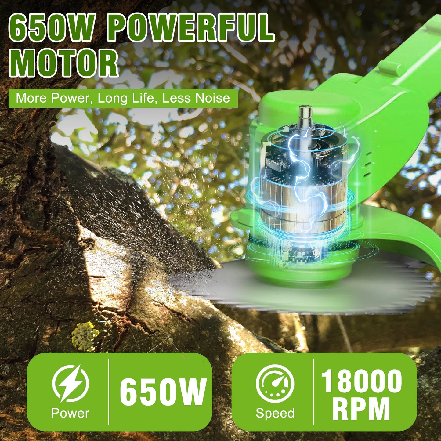 Cordless 2 In 1 Lawn Mower Edger Brushless Motor 650W