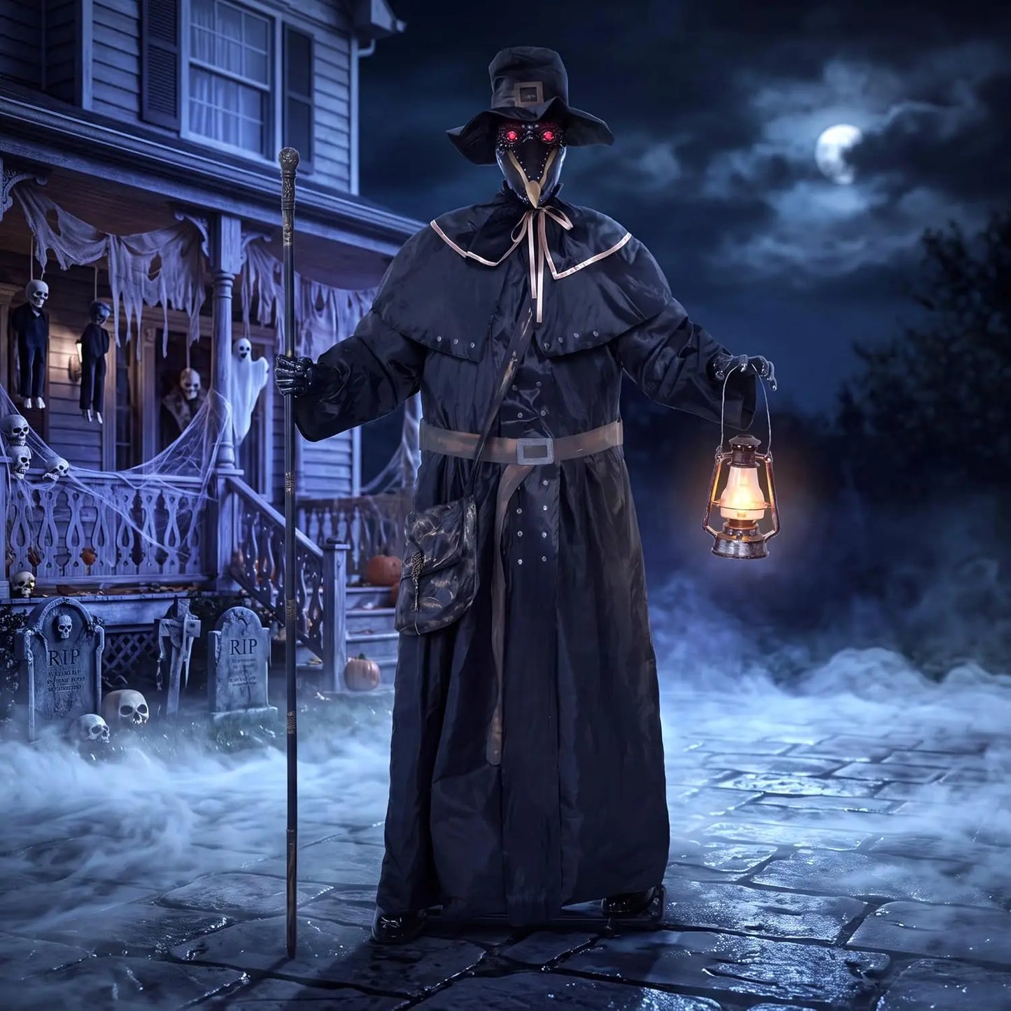 Joyfy Animatronic Sound Activated Ghost Doctor For Halloween Outdoor Props