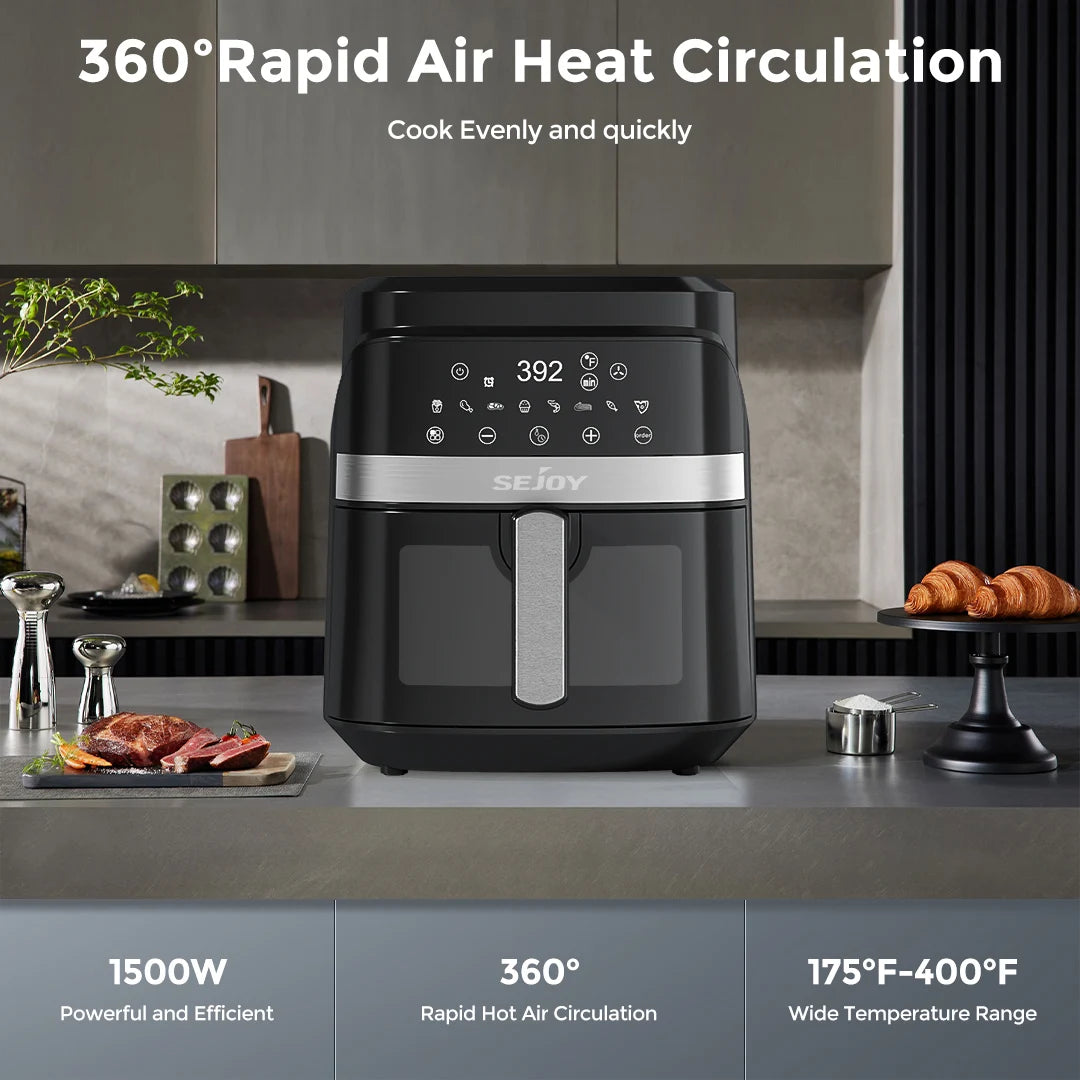 Sejoy Electric Air Fryer Oven With Versatile Cooking Functions