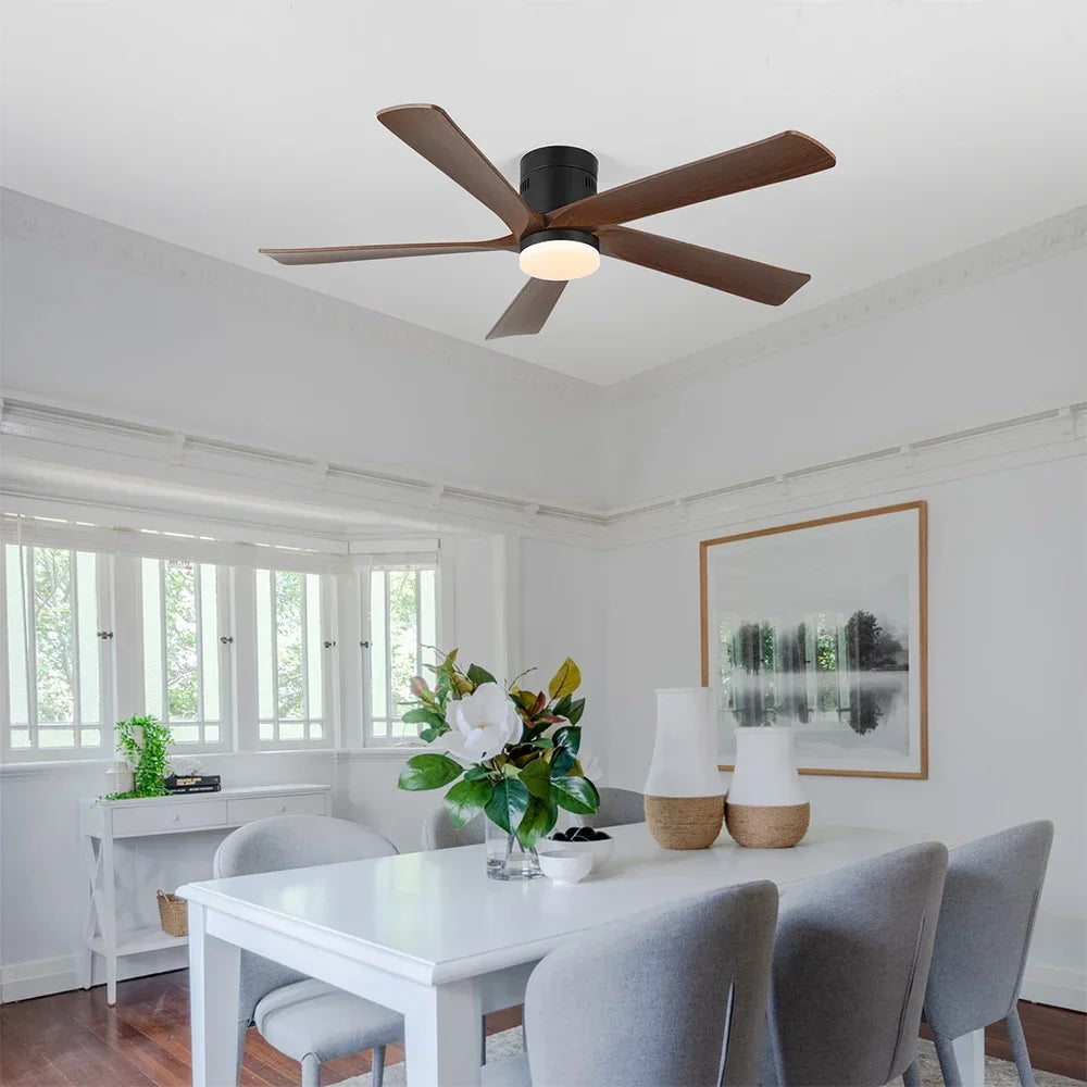 GreeLustr Ceiling Fan With LED Lamp RGB Dimming Chandelier Light