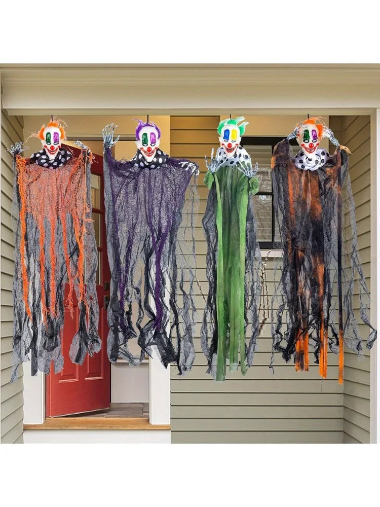 Joyfy Hanging Clowns Set For Outdoor Halloween Yard Decor