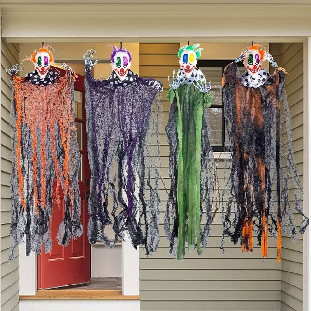 Joyfy Hanging Clowns Set For Outdoor Halloween Yard Decor