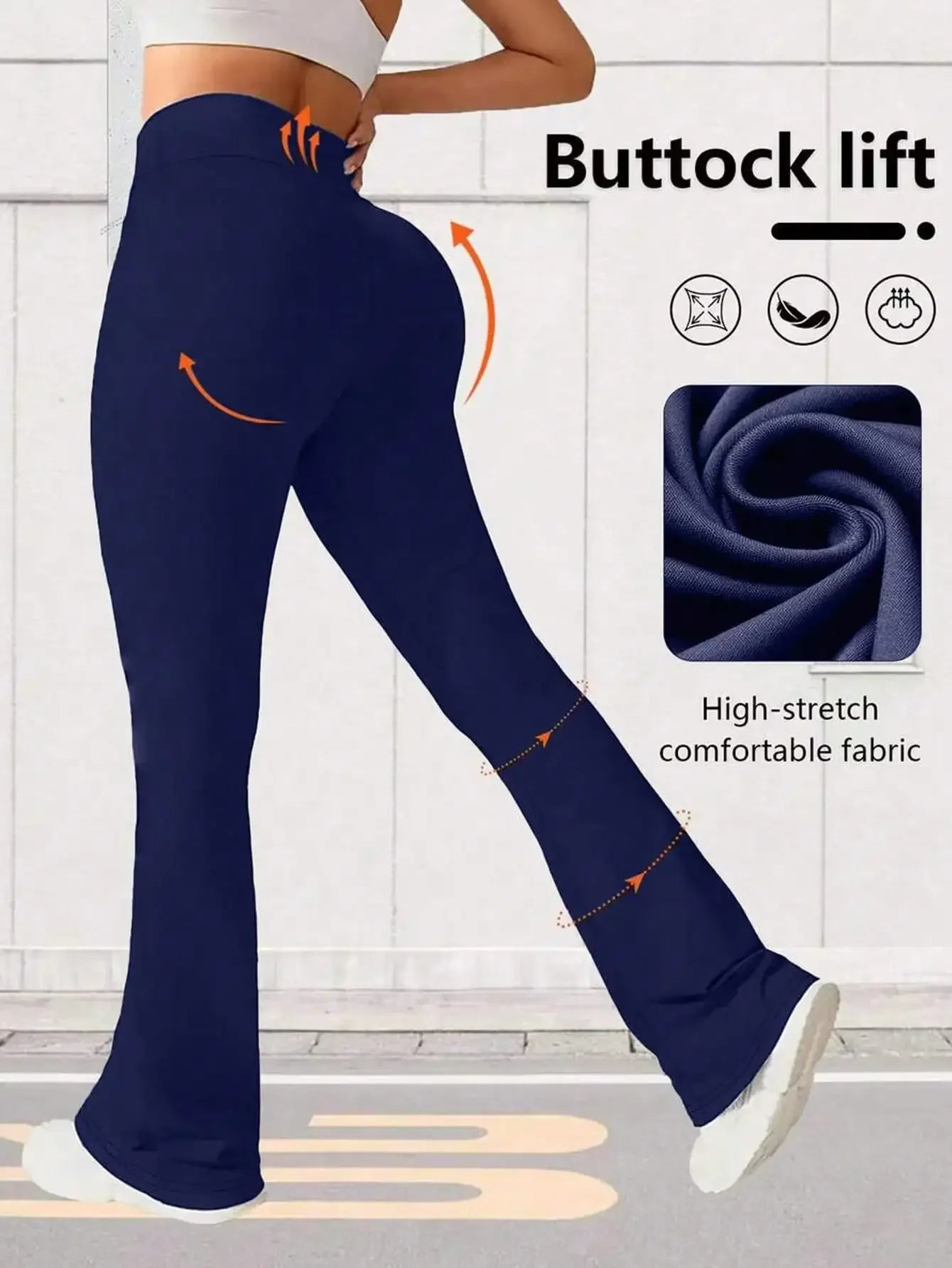 Women's High Waist Flare Yoga Pants With Wide Leg Comfort