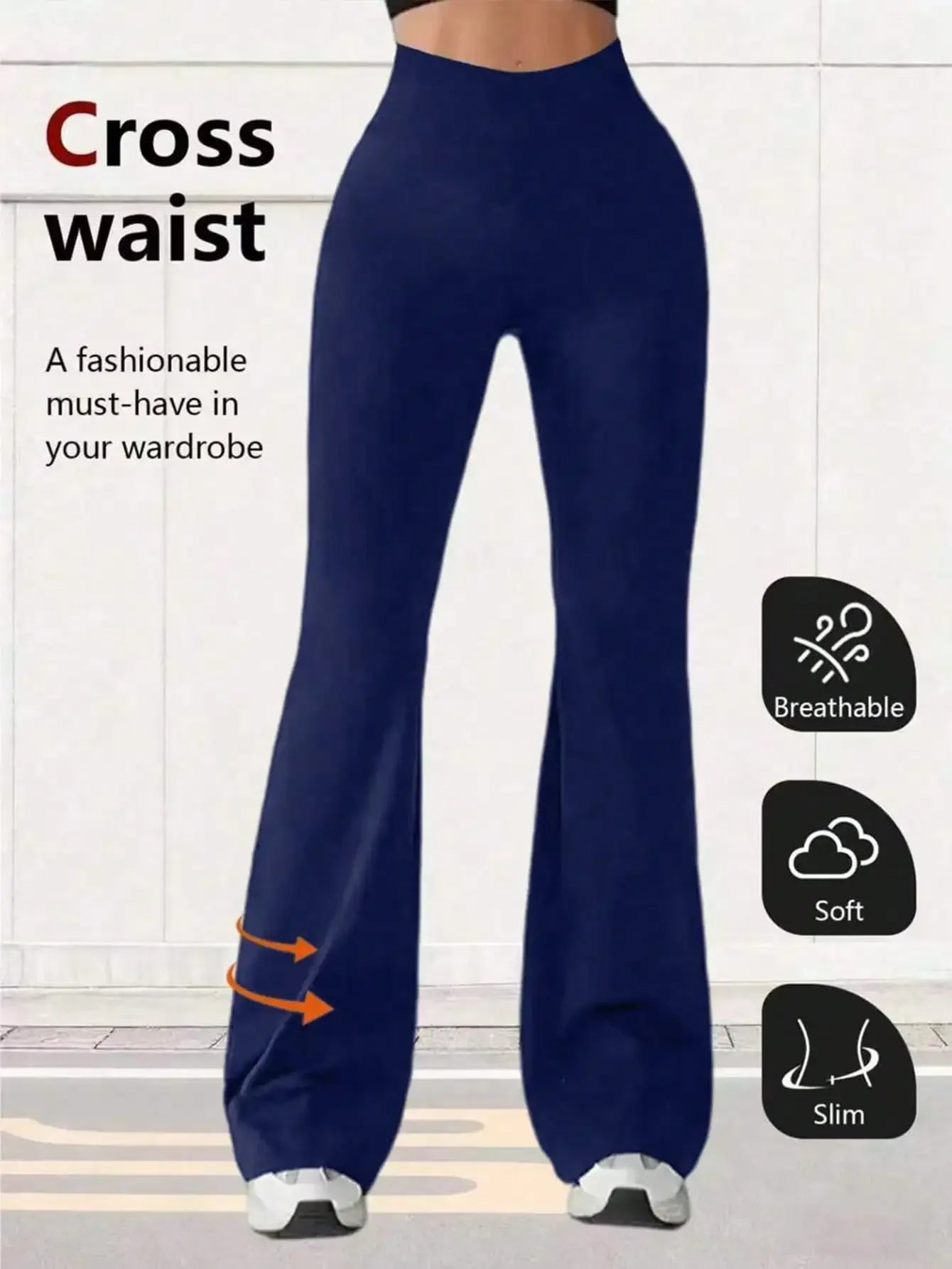 Women's High Waist Flare Yoga Pants With Wide Leg Comfort