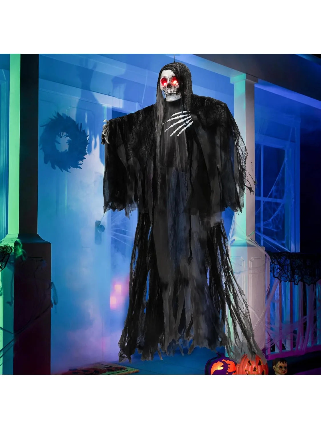 Joyfy Animated Hanging Grim Reaper Halloween Decorations