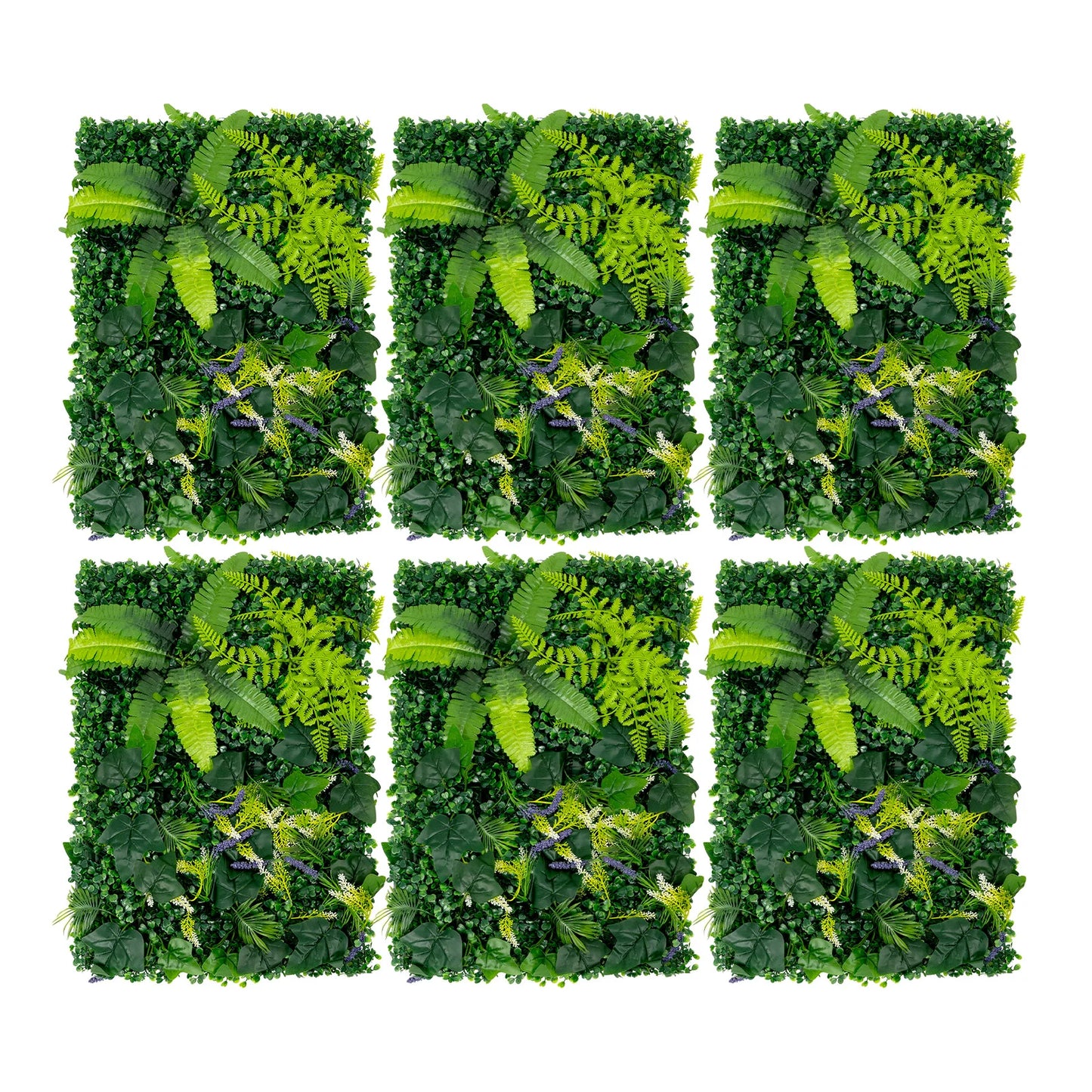 6-Piece Artificial Grass Backdrop Panels for Indoor Outdoor Decor