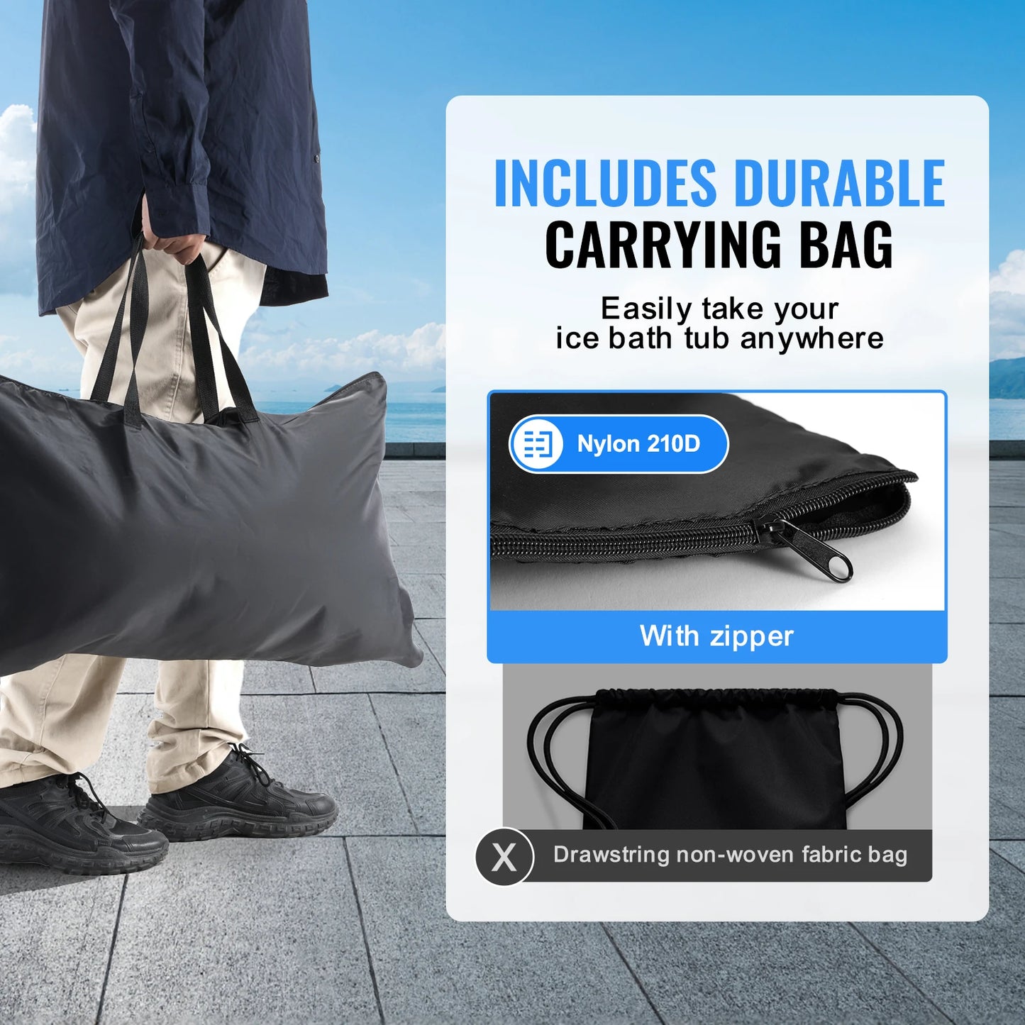 Portable Foldable Ice Bath Tub For Cold Water Therapy