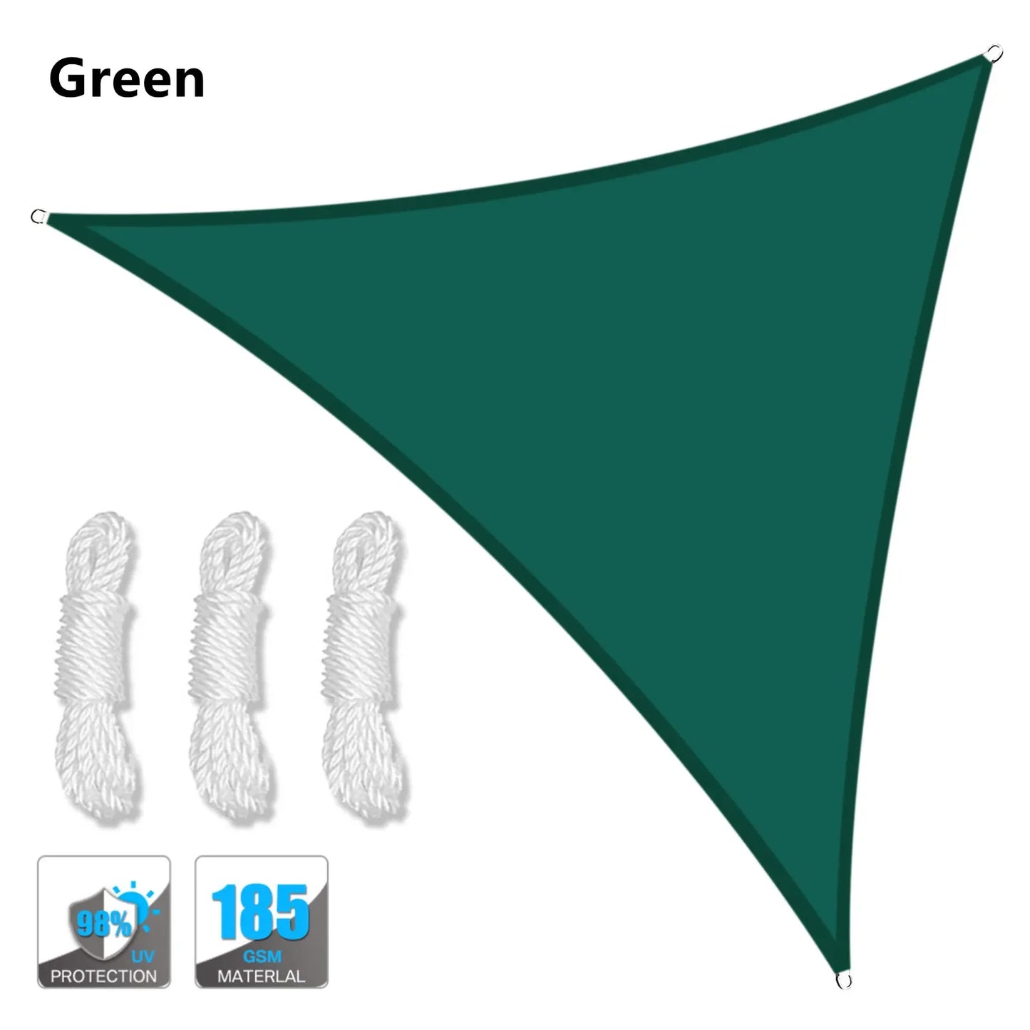 Waterproof Sun Shelter Triangle Shade Sail Canopy for Outdoor Patio