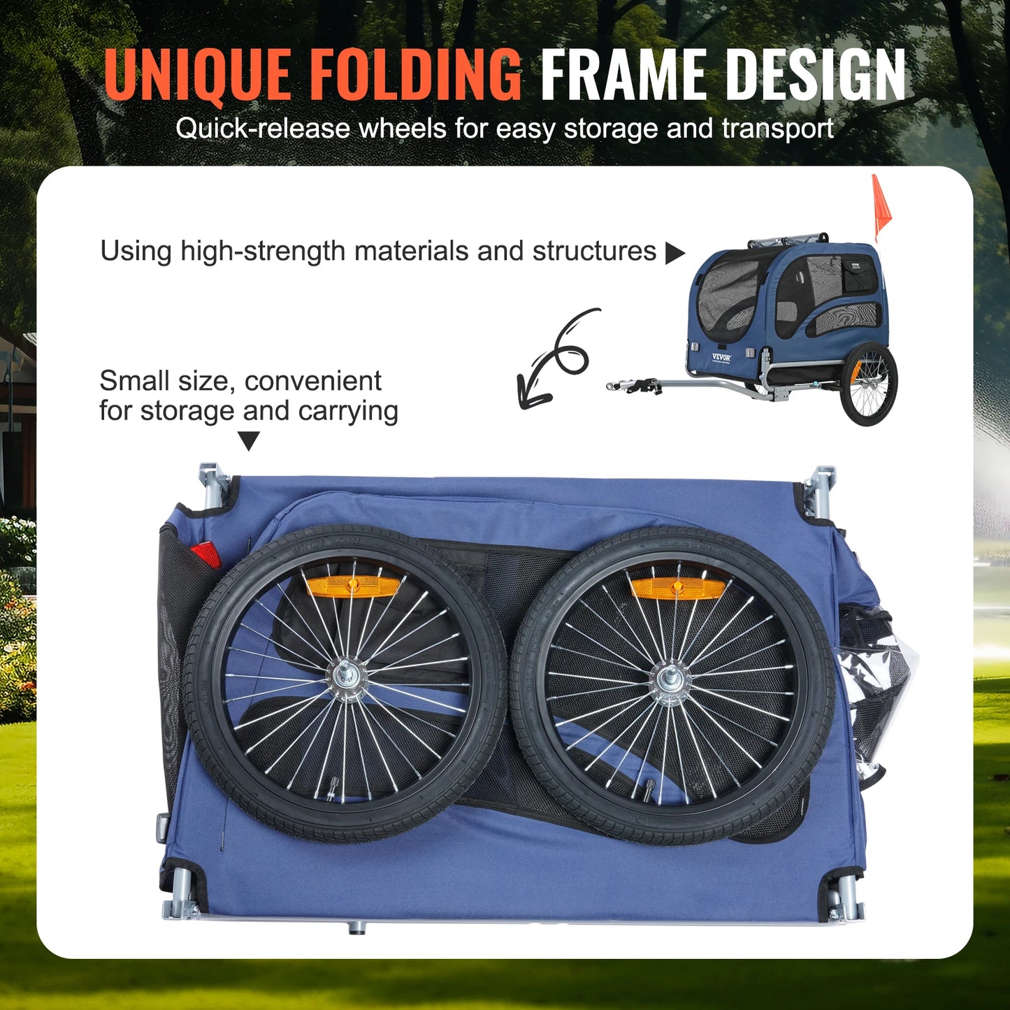 Pet Cart Bicycle Carrier Dog Trailer For Travel And Safety