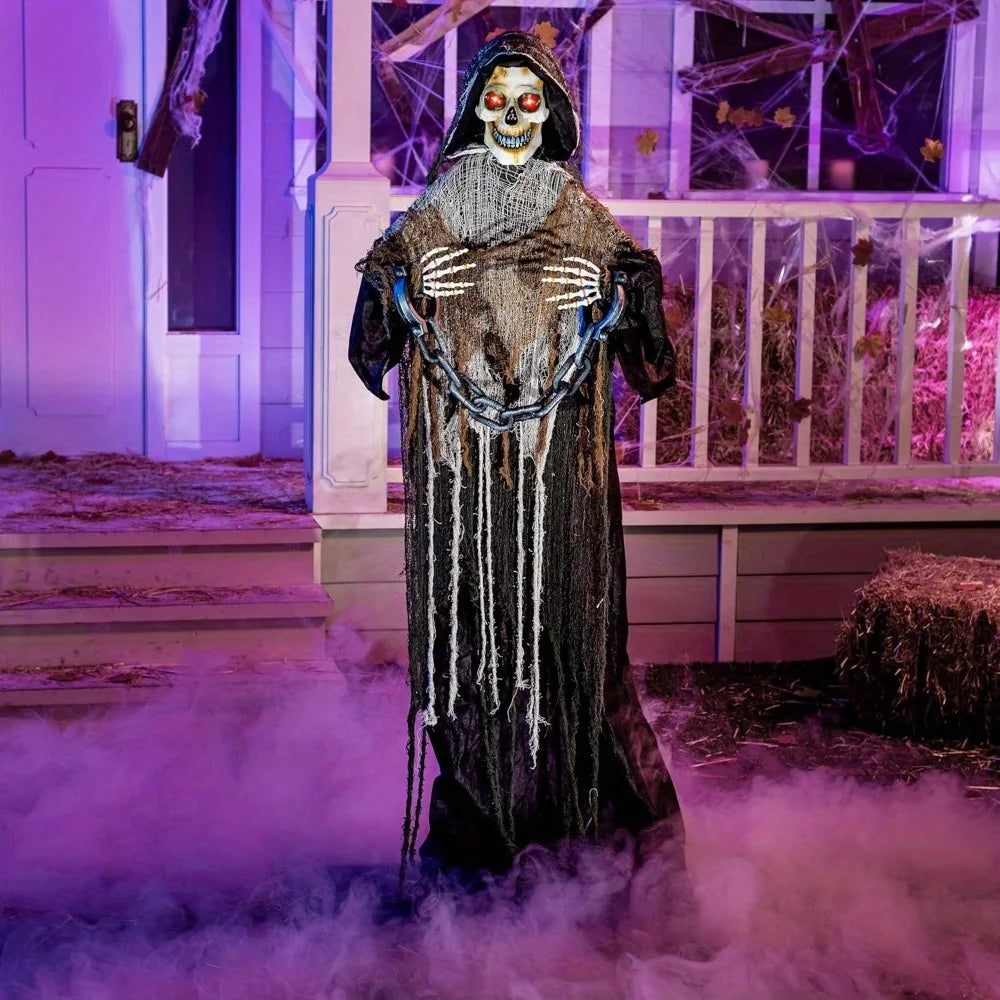 Joyfy Animatronics Grim Reaper Halloween Decoration With Motion Sensor