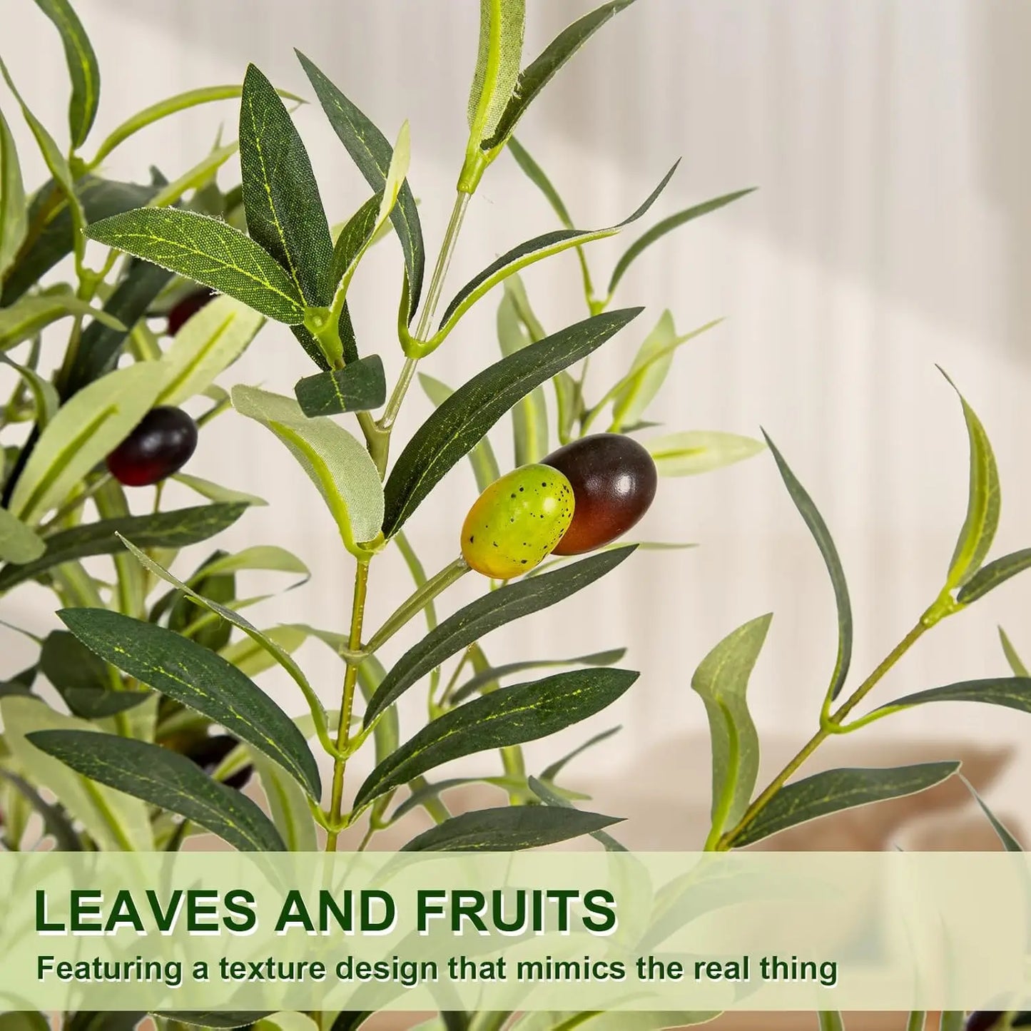 Olitree CN Olive Tree Artificial Indoor Outdoor With White Planter