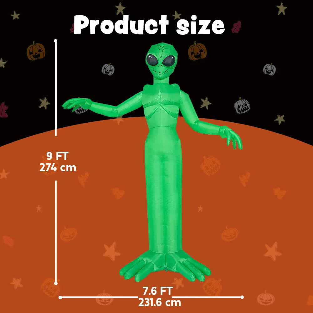 Joyfy Halloween Inflatable Alien Decoration With Built In Led Lights
