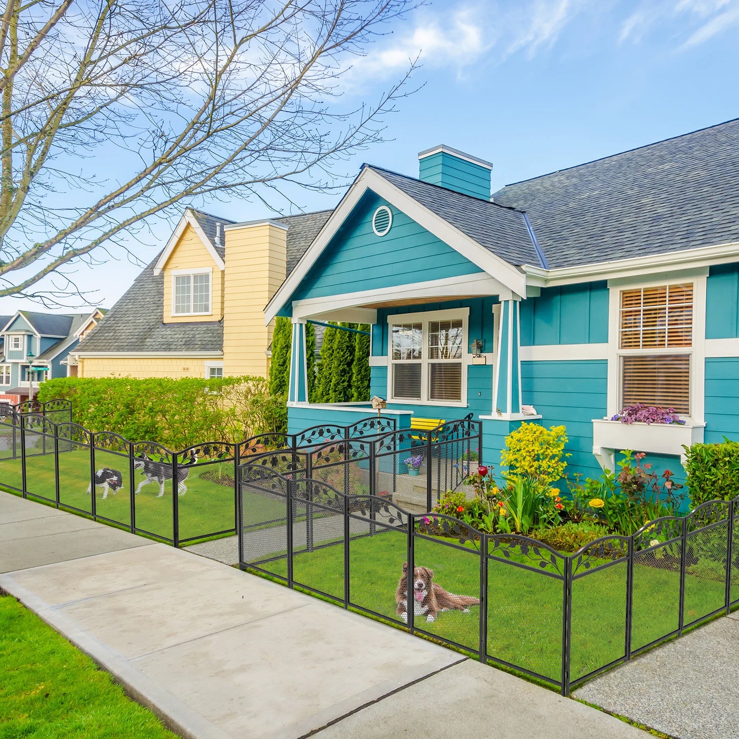 Wrought Iron Lawn Edging Border Outdoor Trellis Barrier