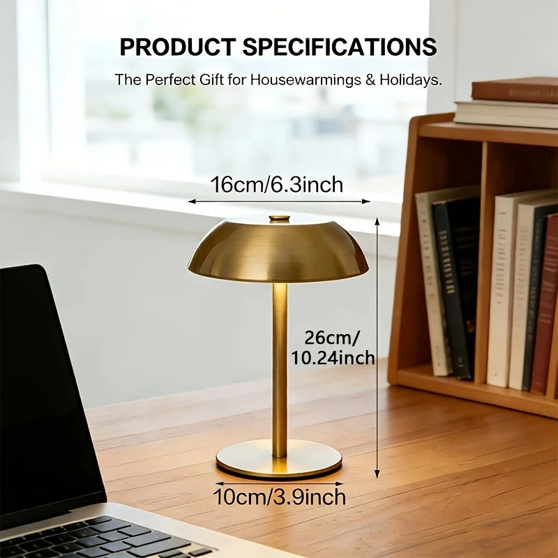 Mushroom Night Light With 3 Color Temperatures USB Rechargeable 1800mAh