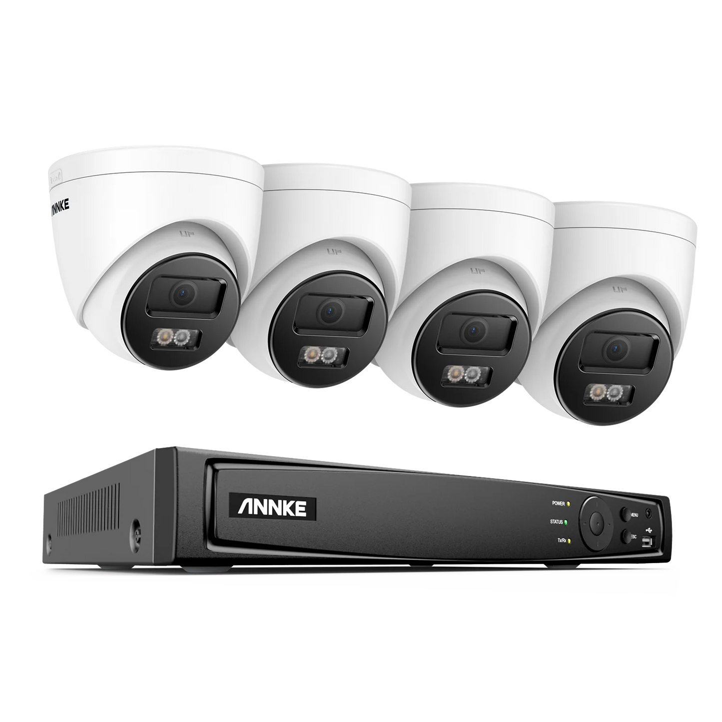 ANNKE 8-Channel 4K POE NVR Security System 4 IP Cameras