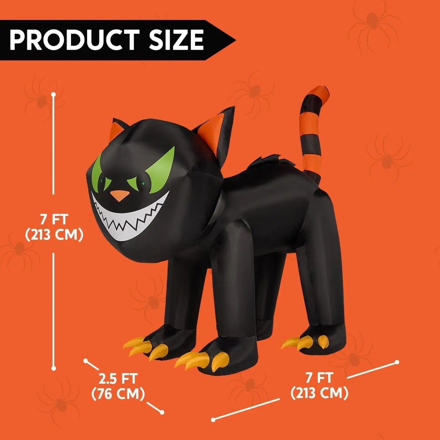 Joyfy Halloween Inflatable Outdoor Cat Decoration With Led Lights