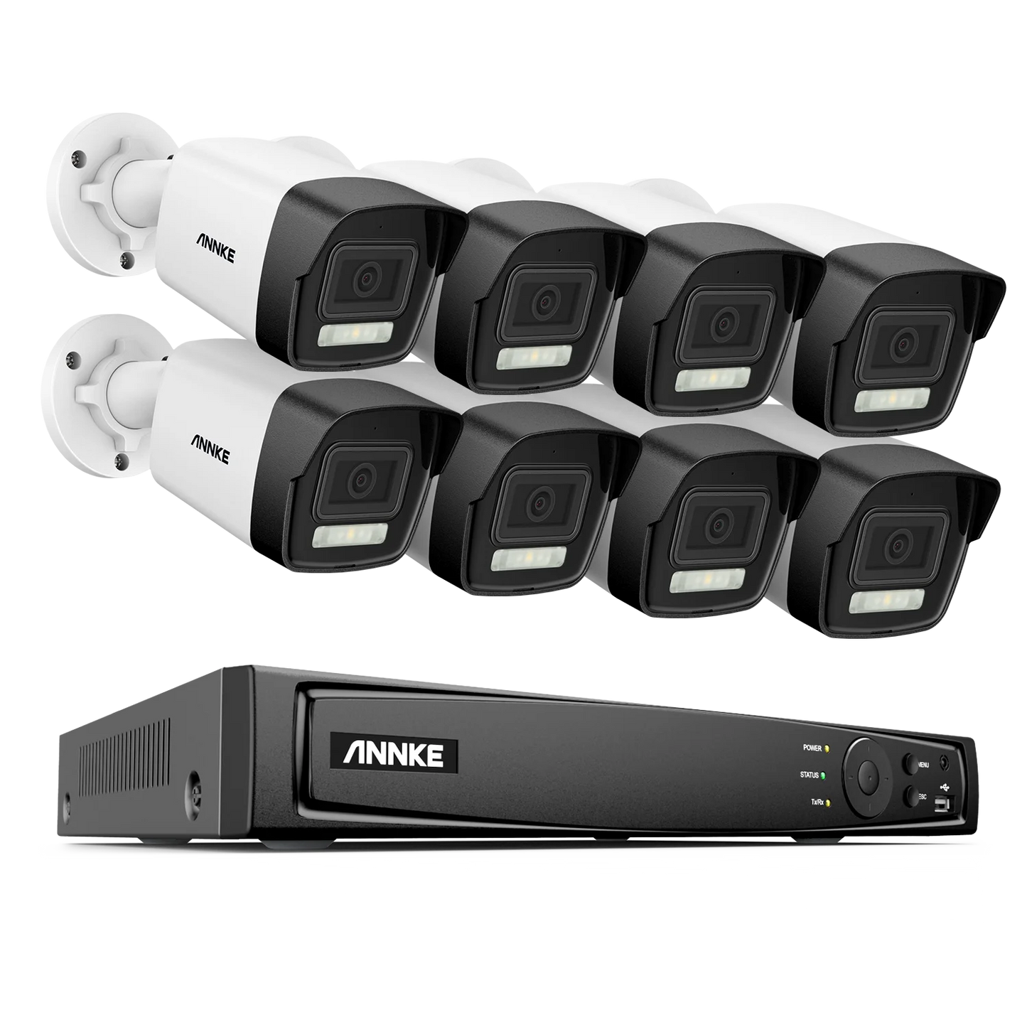 ANNKE 8-Channel 4K POE NVR Security System 4 IP Cameras